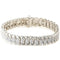 Silver-Diamond Bracelet 10 Diamonds .10 Carat T.W. Vermeil 3.04g