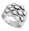 Lady's Silver-Diamond Ring 15 Diamonds .15 Carat T.W. 925 Silver 2.94g