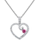 Diamond Necklace 2 Diamonds .24 Carat T.W. 10K White Gold 1.9g