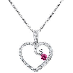 Diamond Necklace 10 Diamonds .10 Carat T.W. 14K White Gold 1.26g