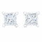 Stud Diamond Earrings 4 Diamonds 2.32 Carat T.W. 14K White Gold 2g