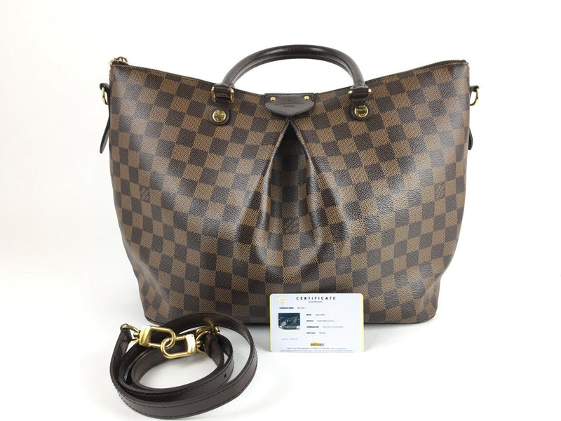 LOUIS VUITTON DAMIER EBENE SIENNA GM SHOULDER BAG,