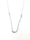 Station Diamond Necklace 10 Diamonds .50 Carat T.W. 14K White Gold 4.21g