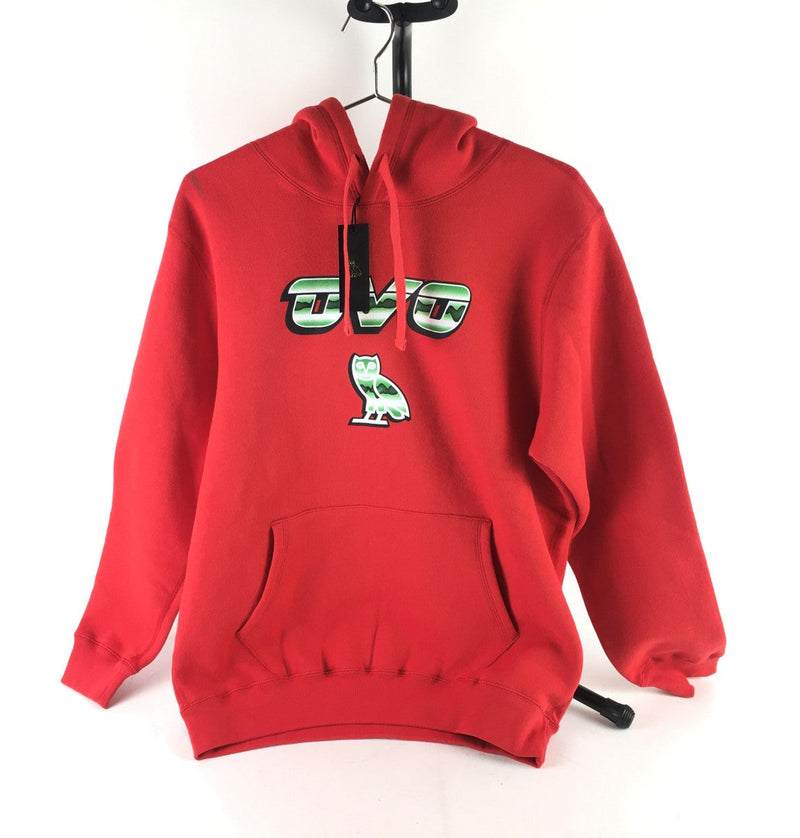 OVO PULLOVER HOODIE RED SIZE MEDIUM SS21