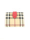 BURBERRY LUNA HOUSE CHECK & DERBY WALLET RED