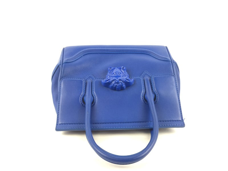 GIANNI VERSACE PALAZZO EMPIRE MEDIUM BAG, BLUE, LEATHER, HANDBAG, NO BOX OR DUST