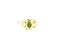 Peridot Diamond Ring 4 Diamonds .04 Carat T.W. 14K Yellow Gold