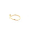 Lady's Diamond Nail Design Ring 4 Diamonds .04 Carat T.W. 14K Yellow Gold 2.16g