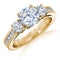 LADY'S DIAMOND ENGAGEMENT RING 4.34G 14K-W/G, 90-ROUND BRILLIANT CUT DIAMOND 2.7