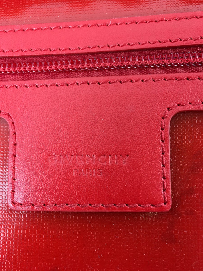 GIVENCHY PVC/LEATHER CITY BACKPACK RED