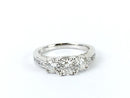 Lady's Diamond Ring 37 Diamonds .97 Carat T.W. 14K White Gold 4.83g