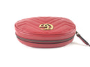 GUCCI CALFSKIN MATELASSE GG MARMONT BELT BAG RED