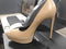 YVES SAINT LAURENT JANIS POINTY TOE PLATFORM PUMP, BEIGE, SIZE 39.5(US 9.5), INC