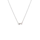 TIFFANY & CO. PALOMA PICASSO OPEN HEART DIAMOND NECKLACE 2.67G 18K-W/G, 2-ROUND