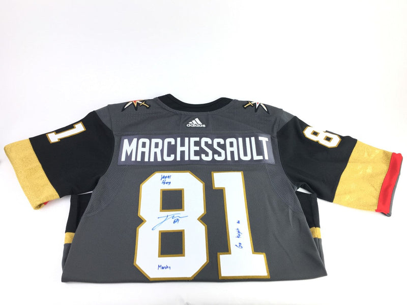 VEGAS GOLDEN KNIGHTS MARCHESSAULT SIGNED SWEATER