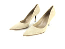 GUCCI BEIGE /SUEDE PUMPS WITH BAMBOO HEELS