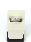 Lady's Diamond Ring 37 Diamonds .97 Carat T.W. 14K White Gold 4.83g