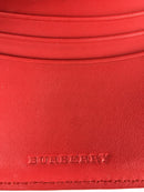 BURBERRY LUNA HOUSE CHECK & DERBY WALLET RED