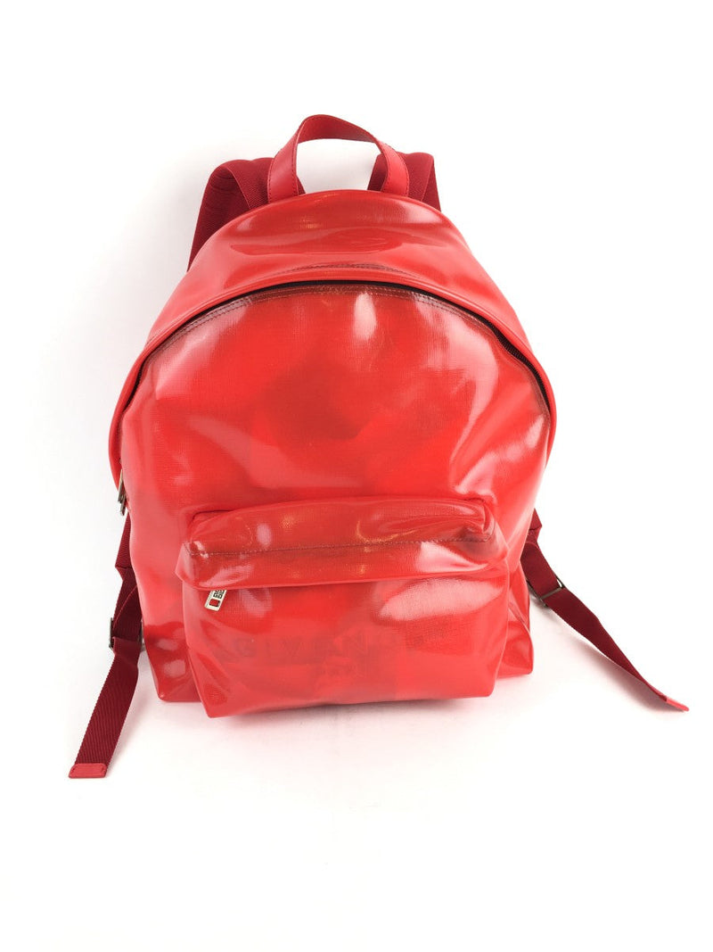 GIVENCHY PVC/LEATHER CITY BACKPACK RED