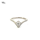 Lady's Gold-Diamond Anniversary Ring 21 Diamonds .40 Carat T.W. 14K White Gold