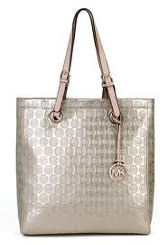 MICHAEL KORS METALLIC MONOGRAM TOTE