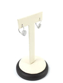 Gold-Diamond Earrings 76 Diamonds .76 Carat T.W. 14K White Gold 2.85g