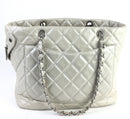 CHANEL AGED CALFSKIN QUILTED LARGE COTTON CLUB TOTE PEARL