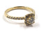 .36cntr Diamond Engagement Ring 17 Diamonds .84 Carat T.W. 14K Yellow Gold 2.4g