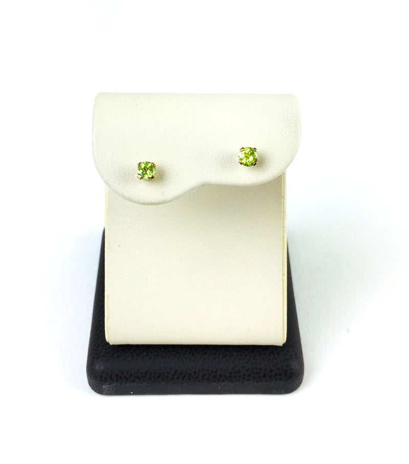 Peridot Gold-Stone Earrings 10K Yellow Gold 0.4g