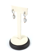 Gold-Diamond Earrings 44 Diamonds .88 Carat T.W. 14K Tri-color Gold 5.12g