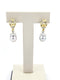 Pearl Diamond Earrings 40 Diamonds 2.00 Carat T.W. 18K White Gold