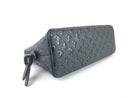 JIMMY CHOO JC MONOGRAMMED LEATHER COSMETIC CASE BLACK