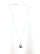 Diamond Peace Necklace 25 Diamonds .125 Carat T.W. 10K White Gold 2.42g