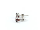 Almandine Garnet Earrings 925 Silver 1.38g (O)