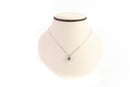 Sapphire Diamond Necklace 23 Diamonds .23 Carat T.W. 18K White Gold