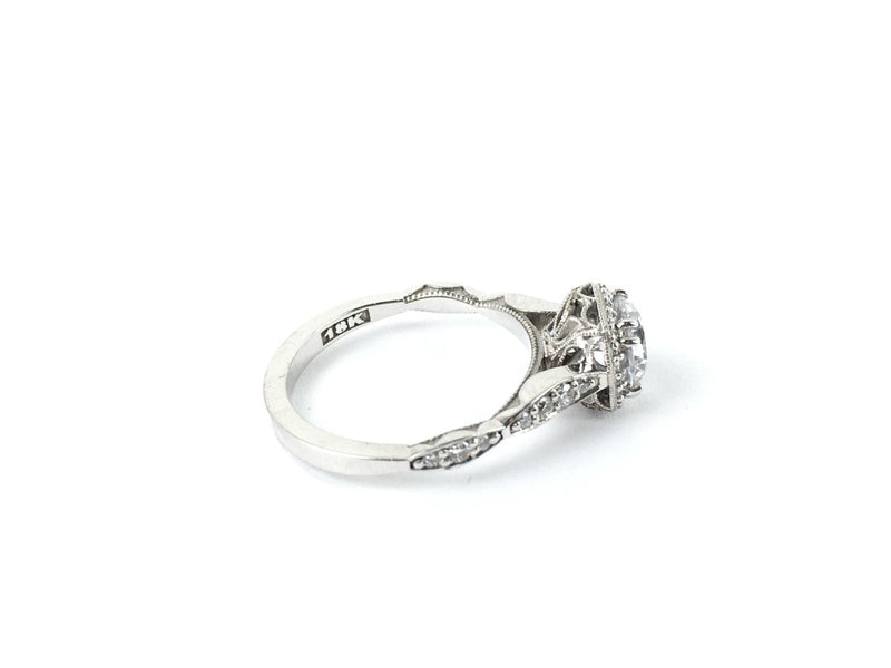 Tacori Diamond Engagement Ring 12 Diamonds .24 Carat T.W. 18K White Gold 4.36g