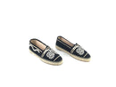 FENDI KNIT FABRIC PEARL ESPADRILLE FLATS