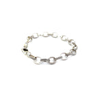 LINK BRACELET BY LAGOS FLUTED AND CAVIAR BEADED LINKS 14.97G SILV-925, NO BOX OR