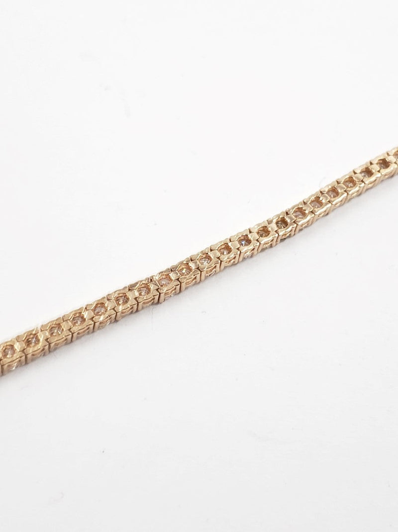 Tennis Diamond Bracelet 60 Diamonds 6.00 Carat T.W. 14K Rose Gold 8.4g