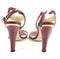 JIMMY CHOO RED AND GOLD VERO CUOIO PUMPS