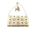 MCM METALLIC VISETOS PATRICIA WALLET ON CHAIN CHAMPAGNE GOLD