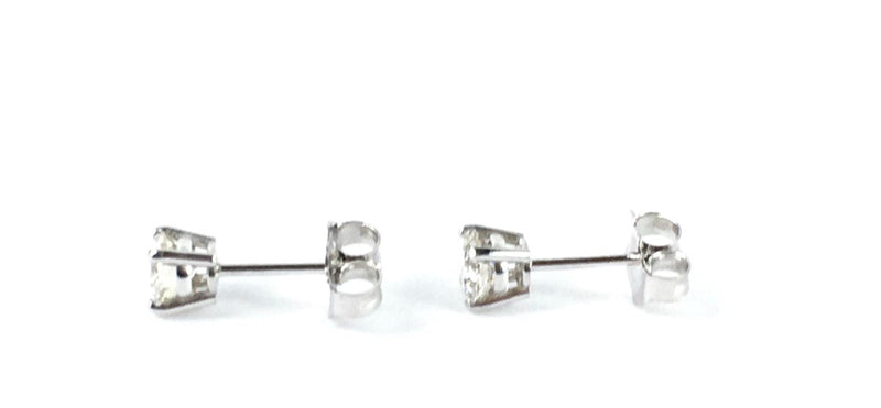 Diamond Earrings 2 Diamonds .62 Carat T.W. 14K White Gold 0.77g