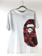 A BATHING APE COLOR CAMO SIDE BIG APE HEAD TEE WHITE/RED