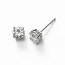 Diamond Stud Earrings 2 Diamonds 1.00 Carat T.W. 14K White Gold 2g