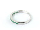 Emerald Lady's Stone Ring 10K White Gold 1.55g