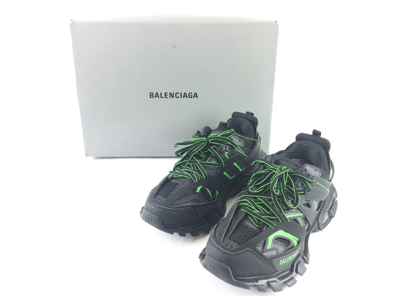 BALENCIAGA TRACK LACE-UP SNEAKERS BLACK AND GREEN