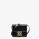 FENDI KARLIGRAPHY PATENT LEATHER CROSSBODY BLACK