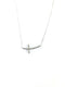 Diamond Necklace 10 Diamonds .10 Carat T.W. 14K White Gold 1.58g