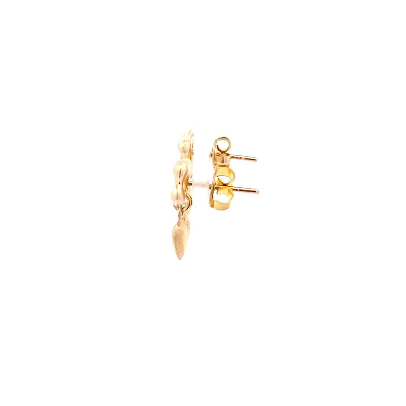 GOLD HEART DANGLE EARRINGS 1.71G 14K-Y/G