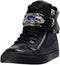 GIUSEPPE ZANOTTI BLACK LEATHER FASHION SNEAKERS,